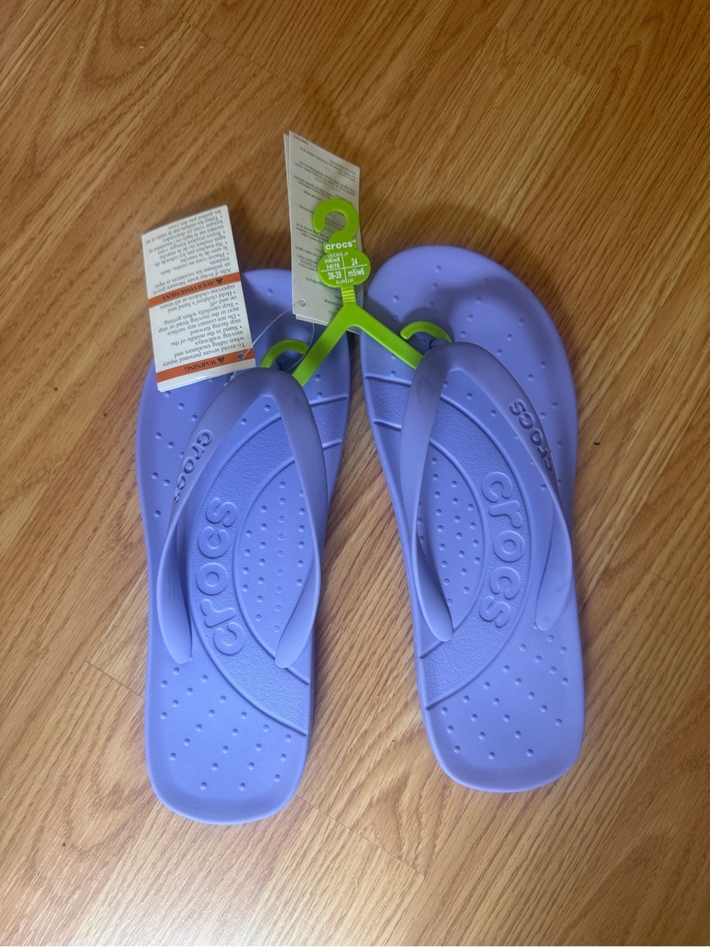CROCS Lavender Purple Classic Flip Sandals - Picture 5 of 5